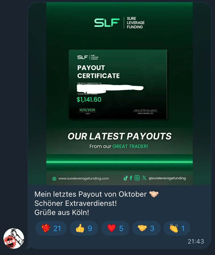 Payout Certificate $1,141